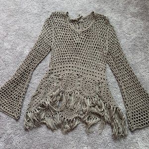 Blu Pepper crochet layering top
